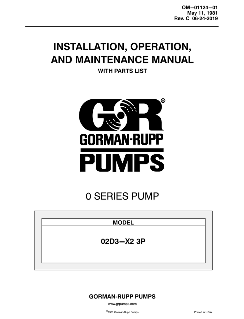 GORMAN-RUPP PUMPS 02D3-X2 3P Installation, operation, and maintenance manual with parts list