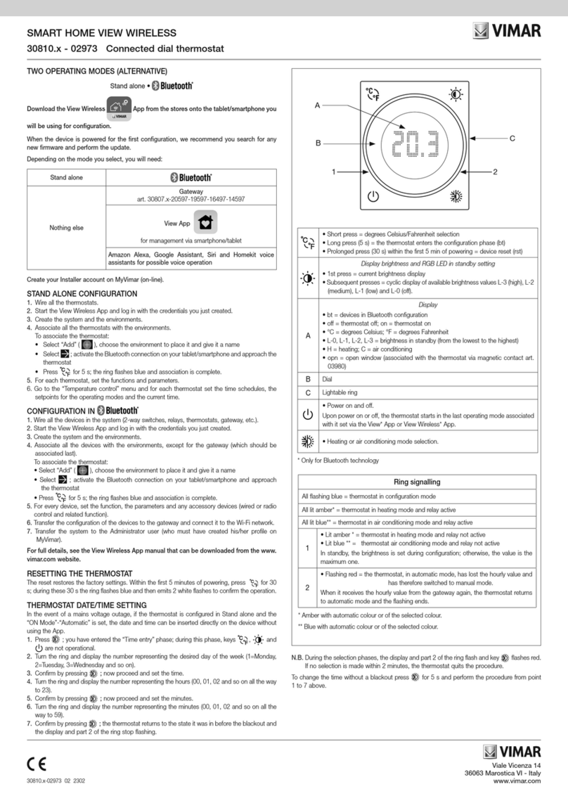 Vimar 30810 Series User manual