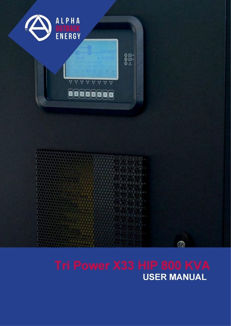 Alpha Outback Energy Tri Power X33 HIP 800 KVA user manual Alpha Outback Energy Tri Power X33 HIP 800 KVA user manual