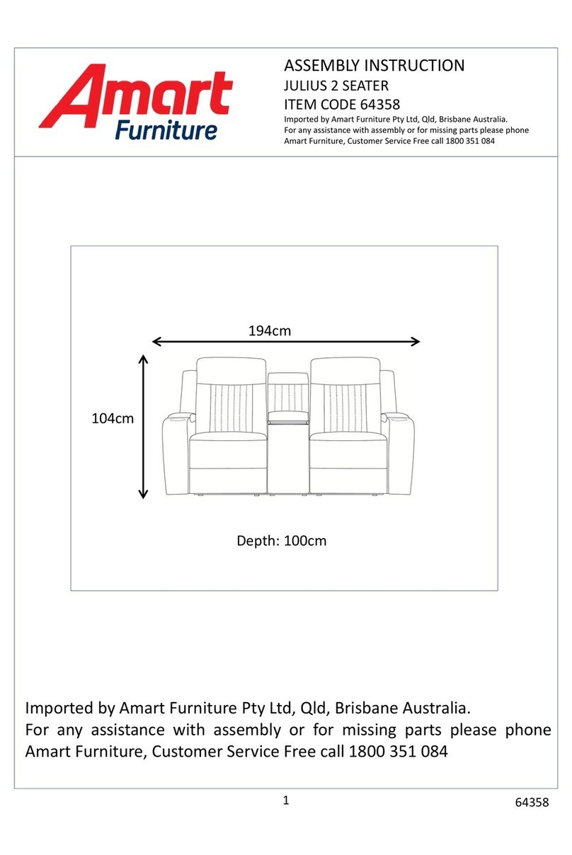 Amart Furniture JULIUS 64358 Assembly instruction Amart Furniture JULIUS 64358 Assembly instruction