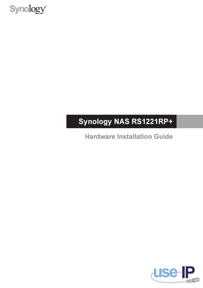 Synology NAS RS1221RP+ Hardware installation guide