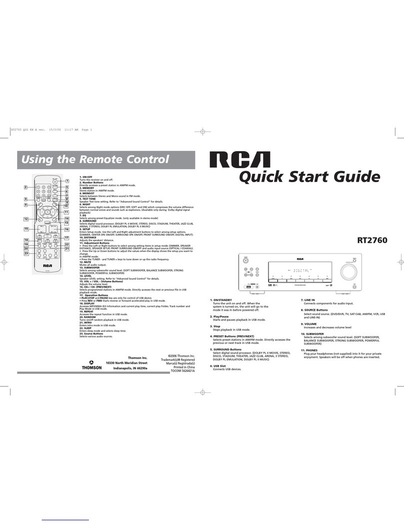 RCA RT2760 User manual