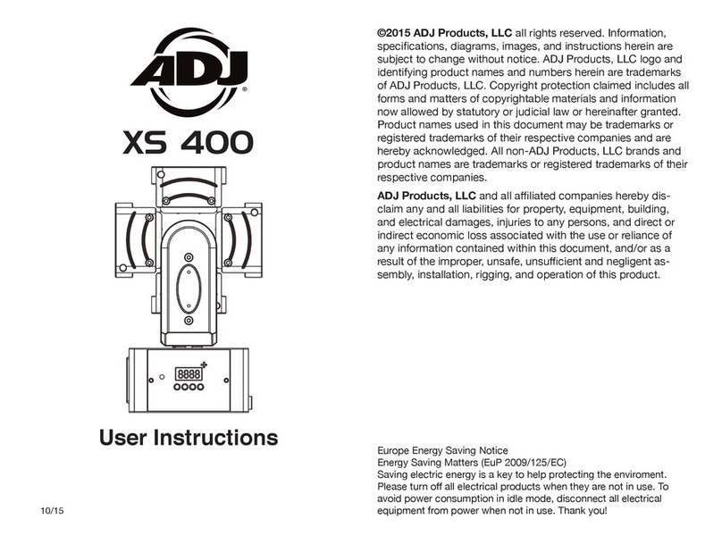 ADJ XS 400 User manual