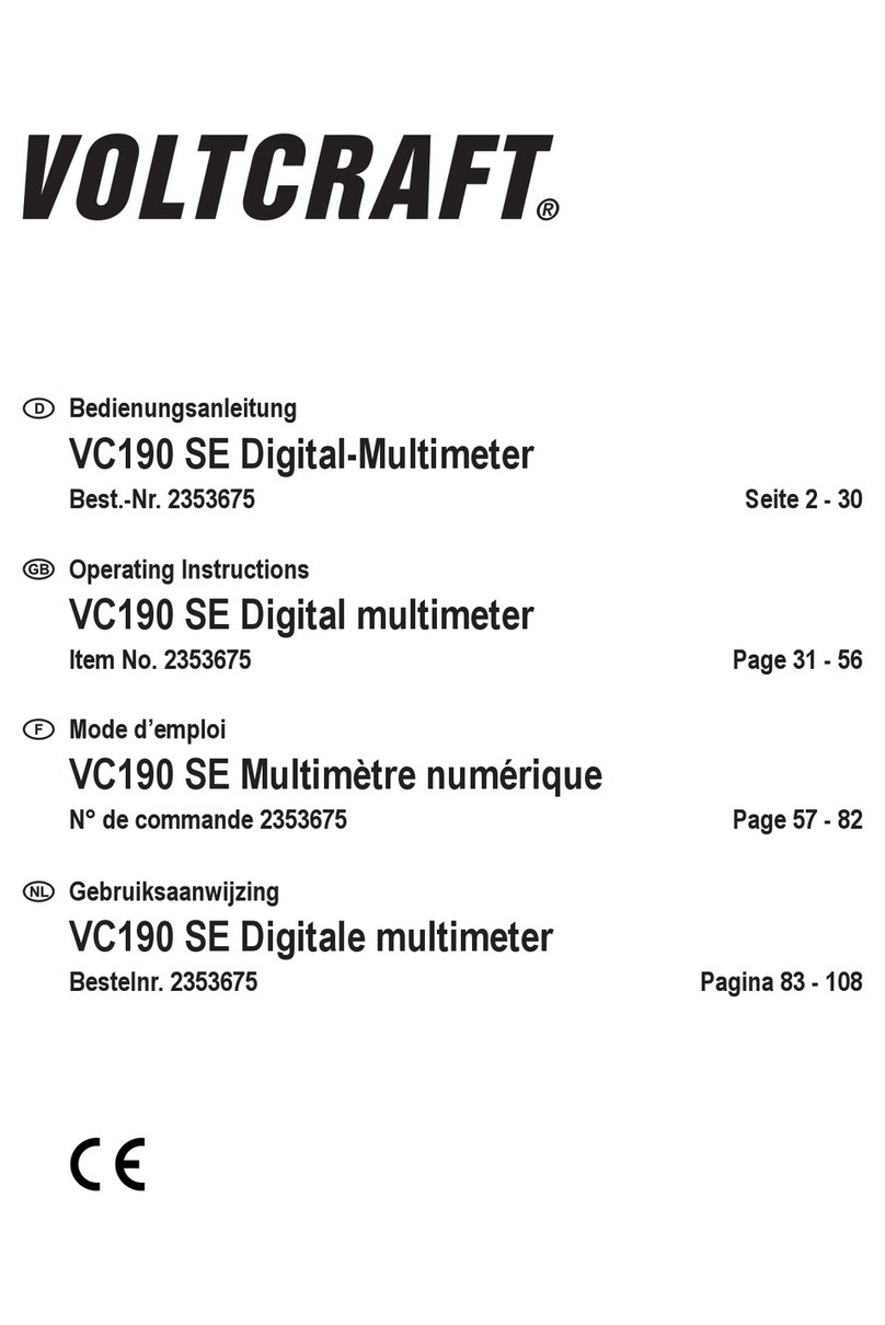 VOLTCRAFT VC190 SE User manual