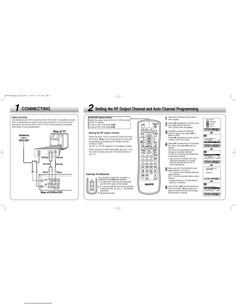 Sanyo DVW-7100 manual
