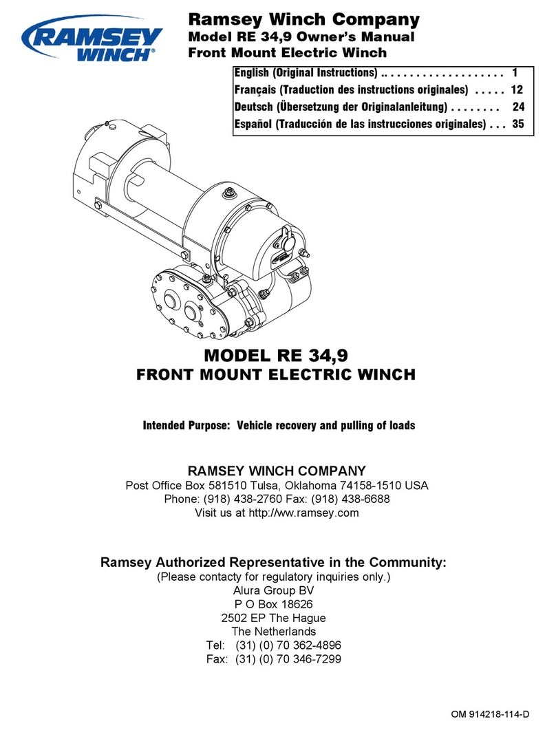 Ramsey Winch RE 34,9 User manual