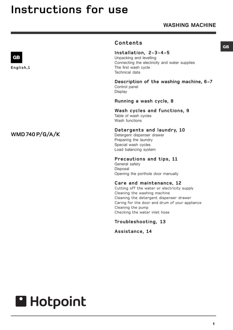Hotpoint WMD 740 G User manual
