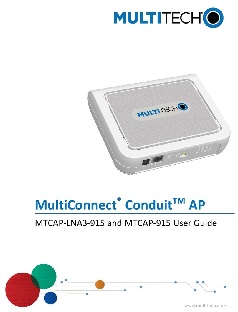 Multitech MultiConnect Conduit AP MTCAP-LNA3-915 User manual