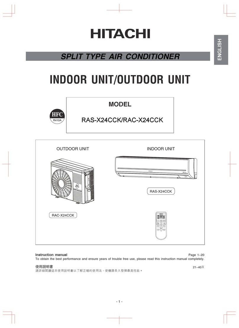 Hitachi RAS-X24CCK User manual Hitachi RAS-X24CCK User manual