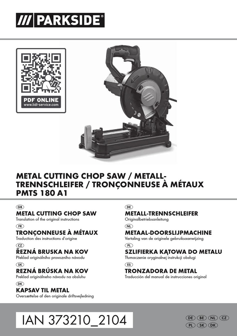 Parkside PMTS 180 A1 Translation of the original instructions