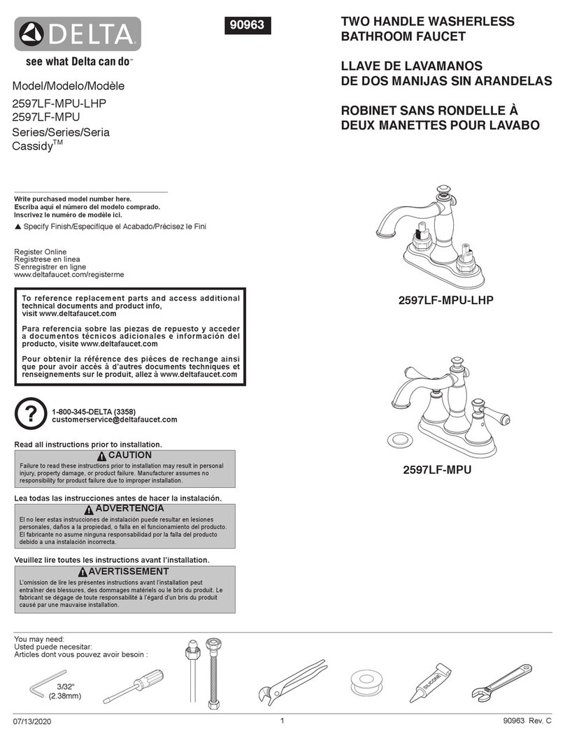 Delta Cassidy 2597LF-SSMPU User manual