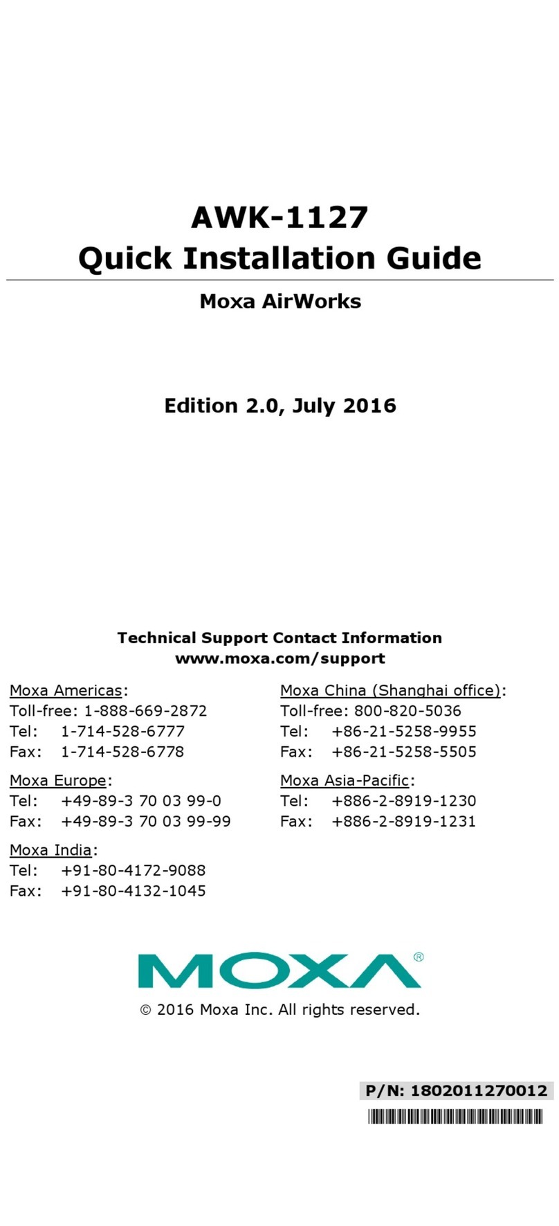 Moxa Technologies AirWorks AWK-1127 User manual Moxa Technologies AirWorks AWK-1127 User manual