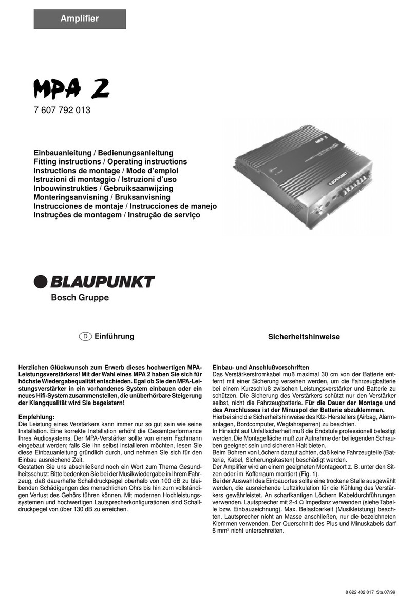 Bosch BLAUPUNKT MPA 2 User manual