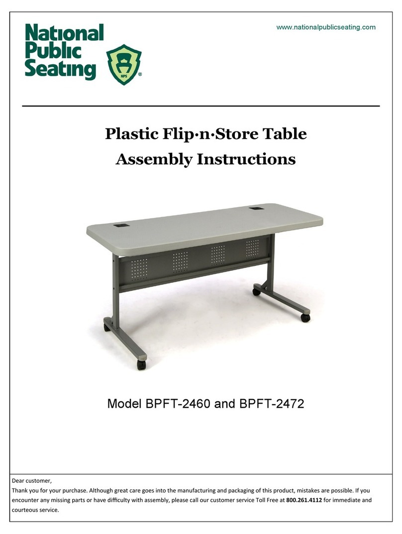 National Public Seating BPFT-2472 User manual