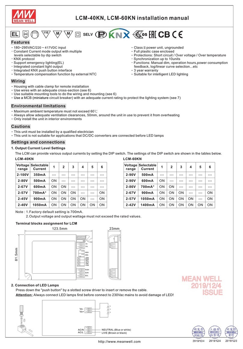 Meanwell LCM-40KN installation manual