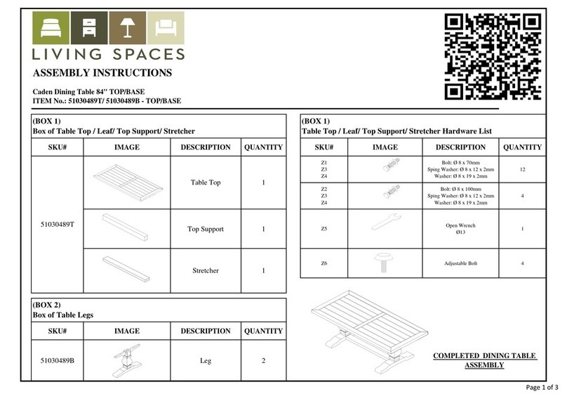 Living Spaces Caden 51030489T User manual