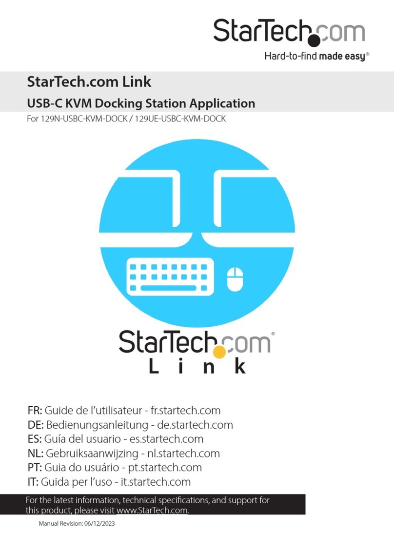 StarTech.com 129N-USBC-KVM-DOCK User manual