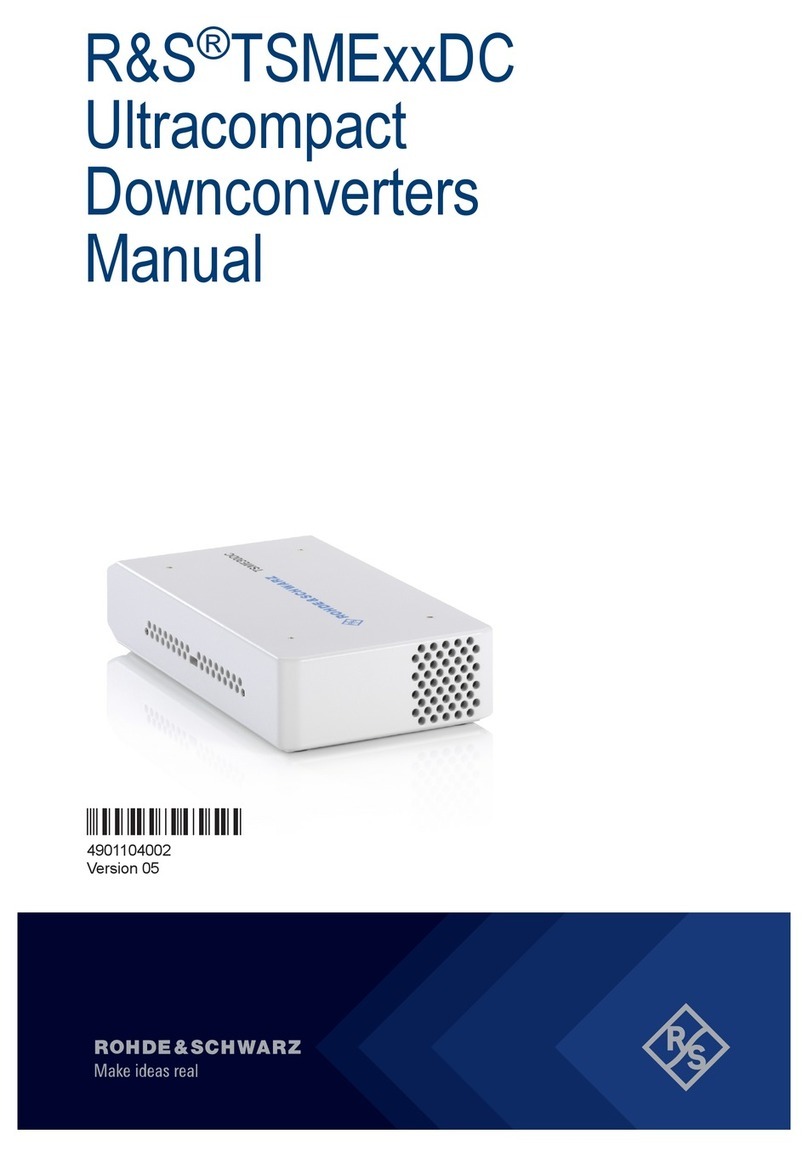 Rohde & Schwarz TSME30DC instruction manual