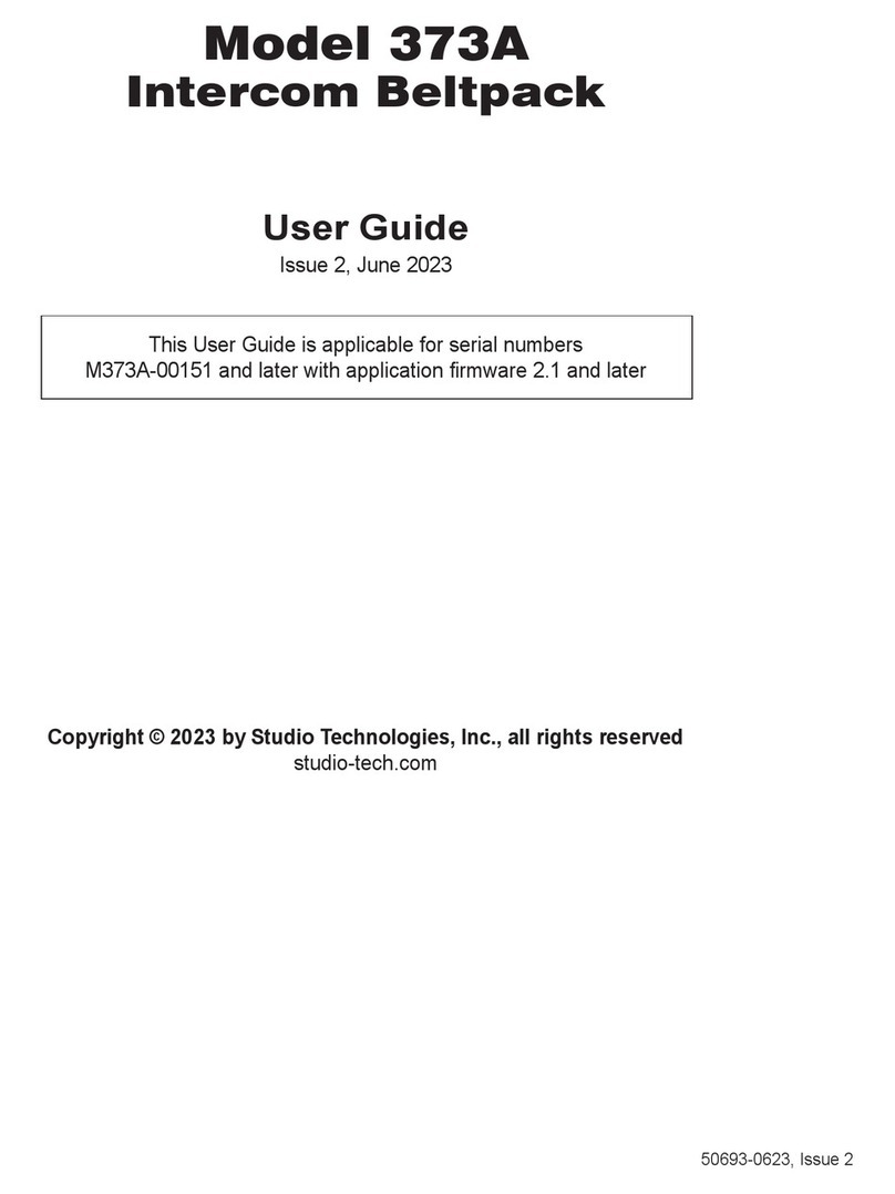 Studio Technologies 373A User manual