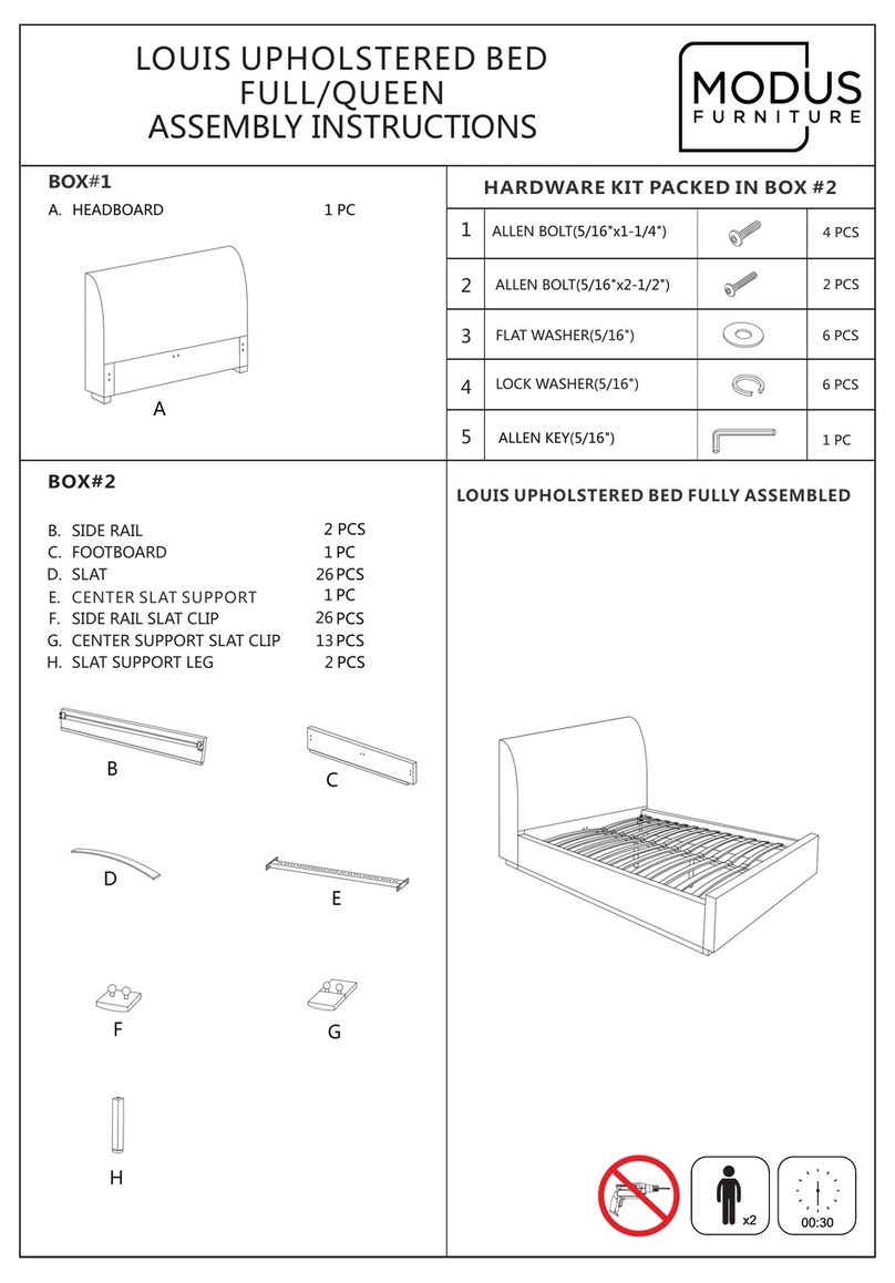 Modus Furniture LOUIS Assembly instructions