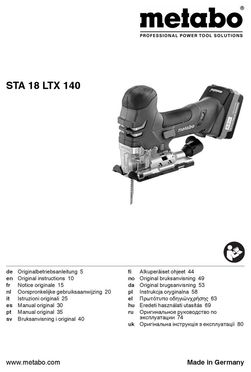 Metabo STA 18 LTX 140 User manual