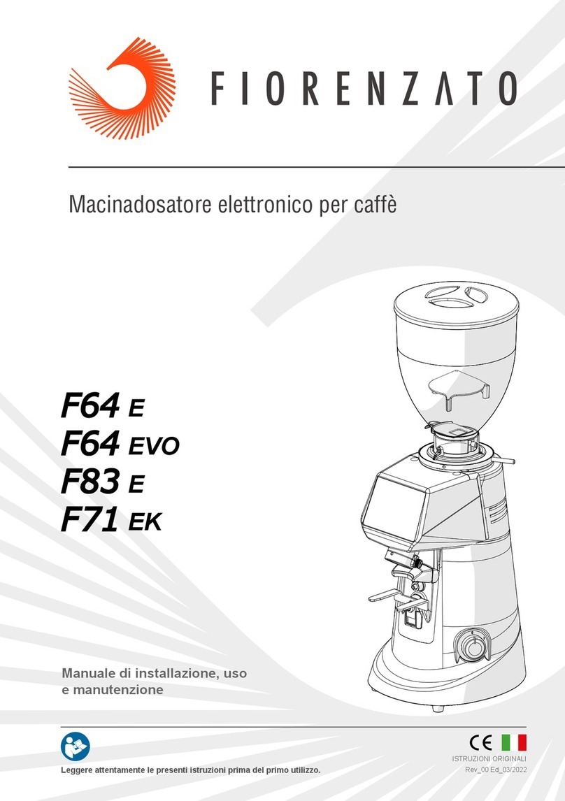 Fiorenzato F64 E XG Installation, operation and maintenance manual
