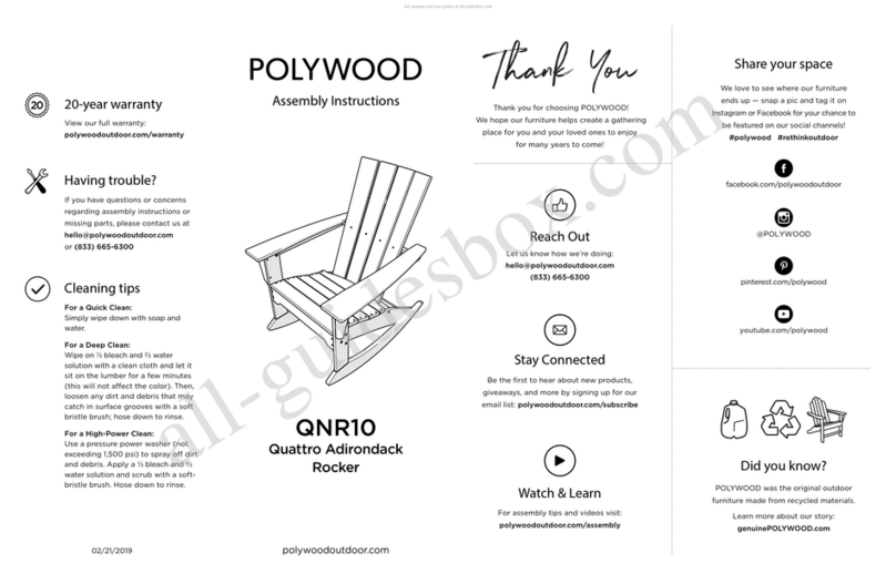 Polywood QNR10 Assembly instructions