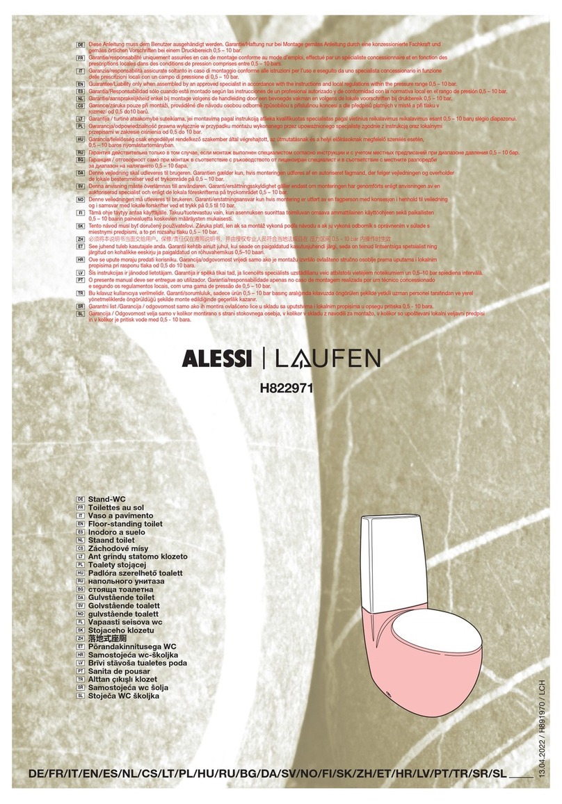 Laufen ALESSI H822971 quick start guide
