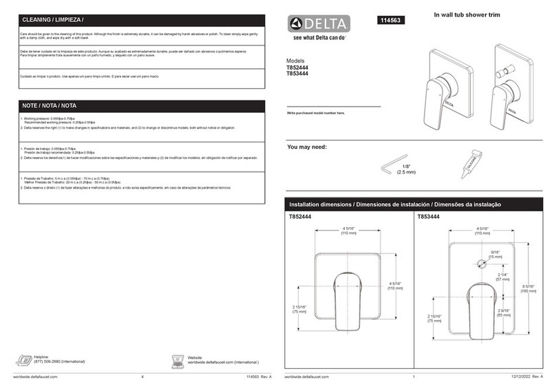 Delta T852444 User manual