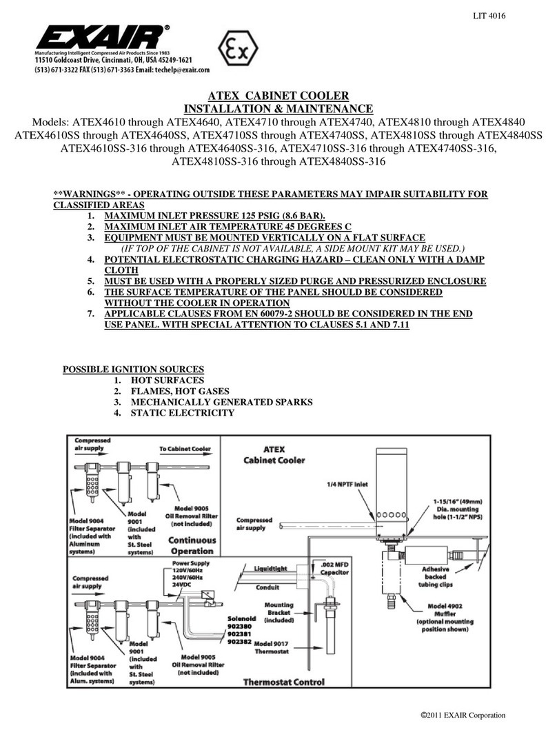 EXAIR ATEX4610 Installation & maintenance