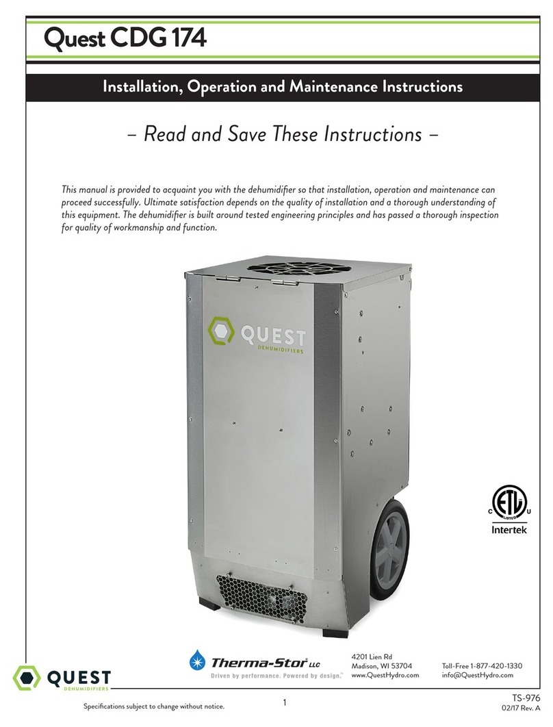 Quest Engineering CDG 174 Installation, operation and maintenance instructions