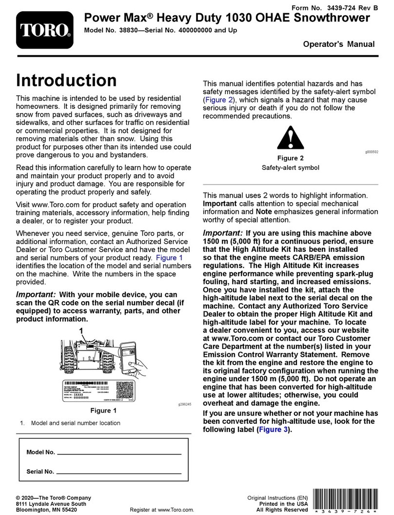 Toro Power Max Heavy Duty 1030 User manual