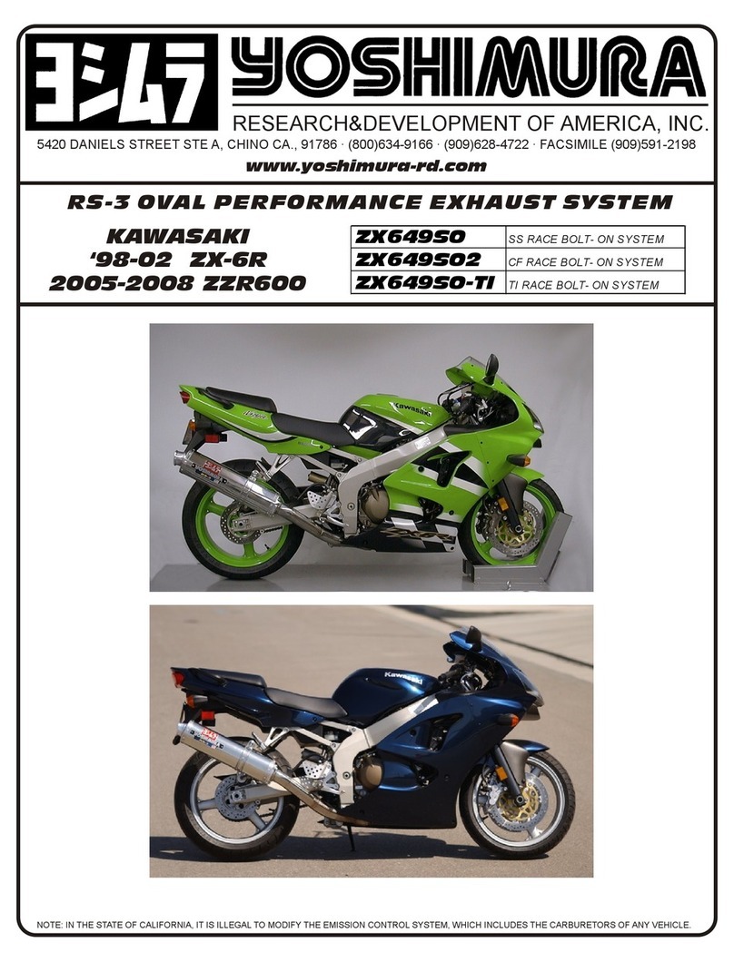 Yoshimura ZX649SO User manual