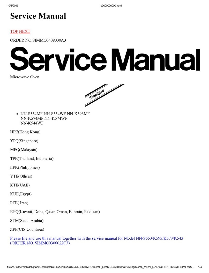 Panasonic NN-S554MF User manual
