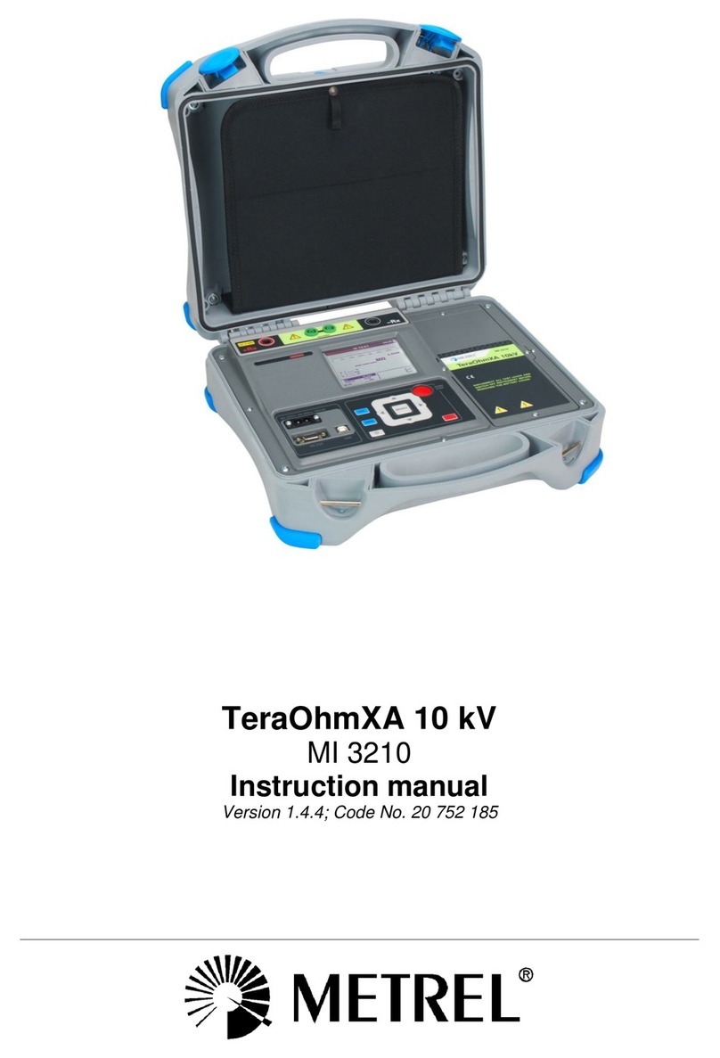 METREL TeraOhmXA 10 kV instruction manual