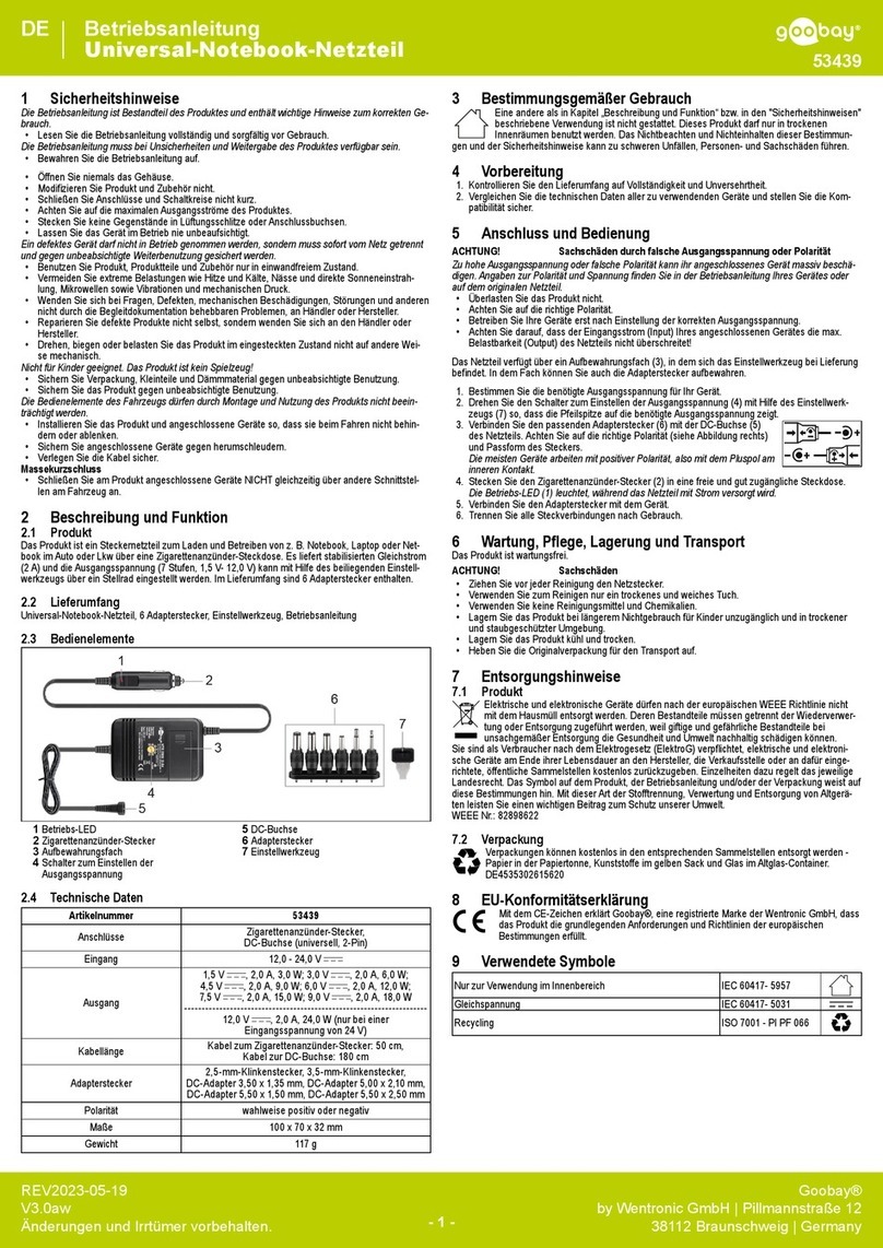 Goobay 53439 user manual