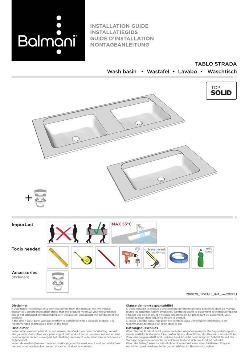 Balmani TABLO STRADA User manual