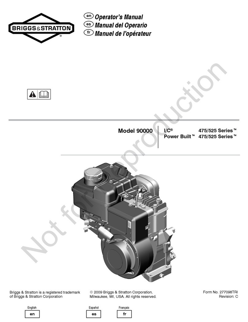 Briggs & Stratton sprint 475 series User manual