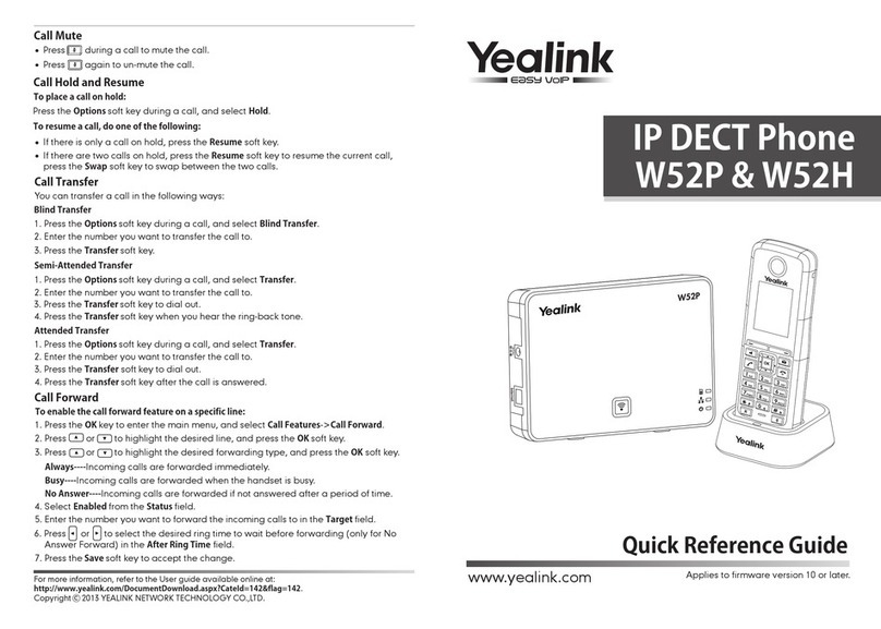 Yealink Telkom W52P User manual