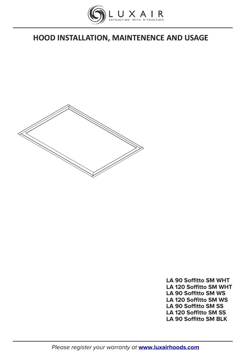 Luxair LA 90 Soffitto SM WHT Installation