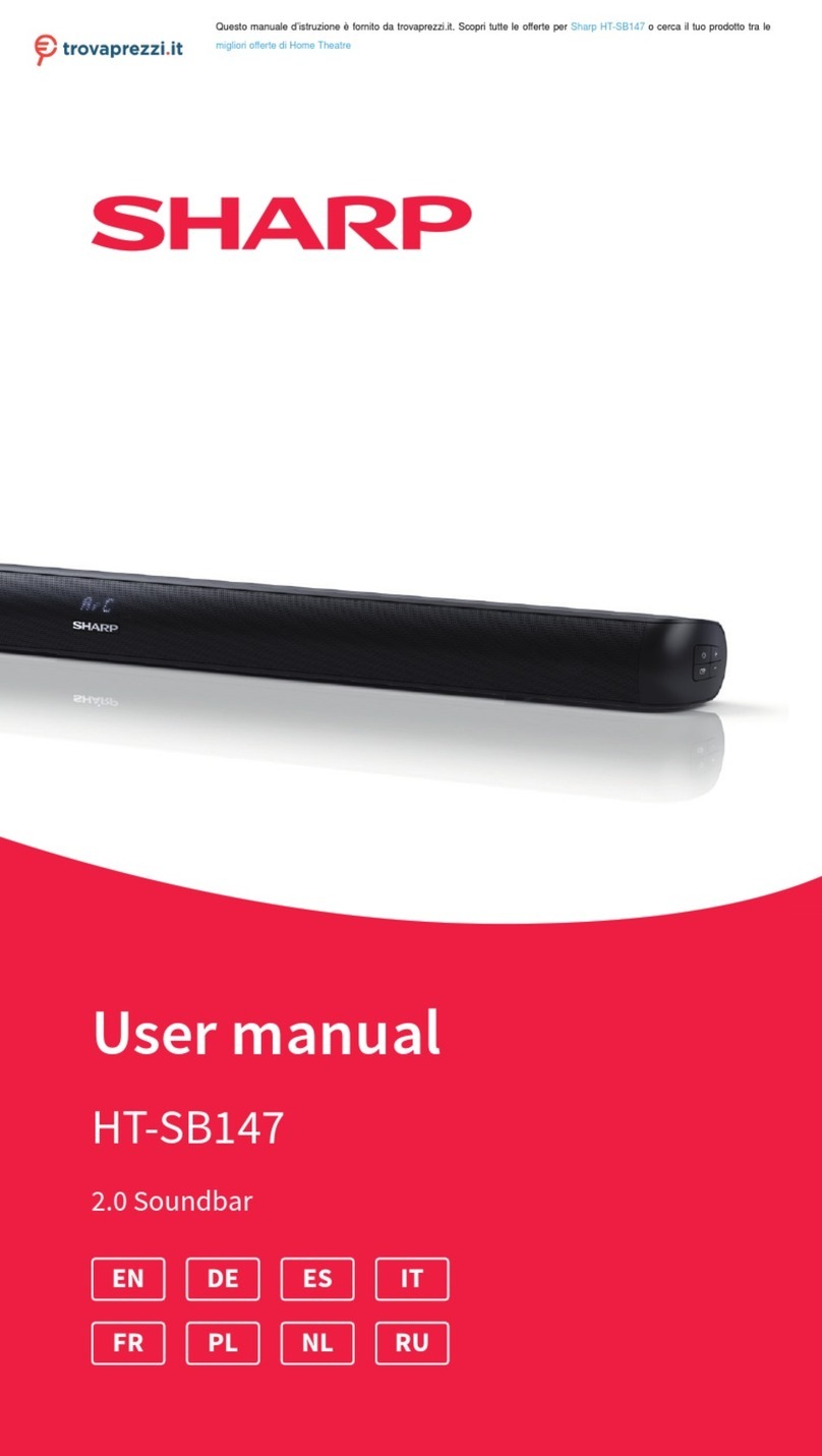Sharp HT-SB147 User manual Sharp HT-SB147 User manual