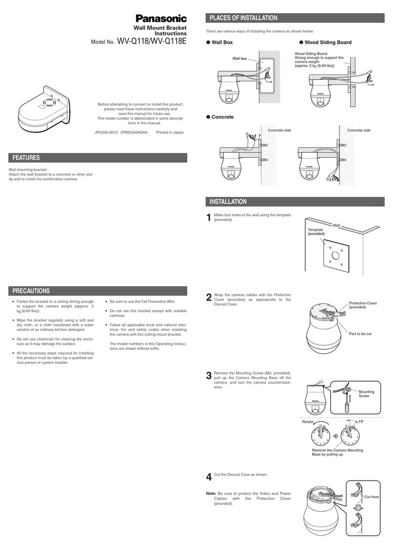 Panasonic WV-Q118E instructions