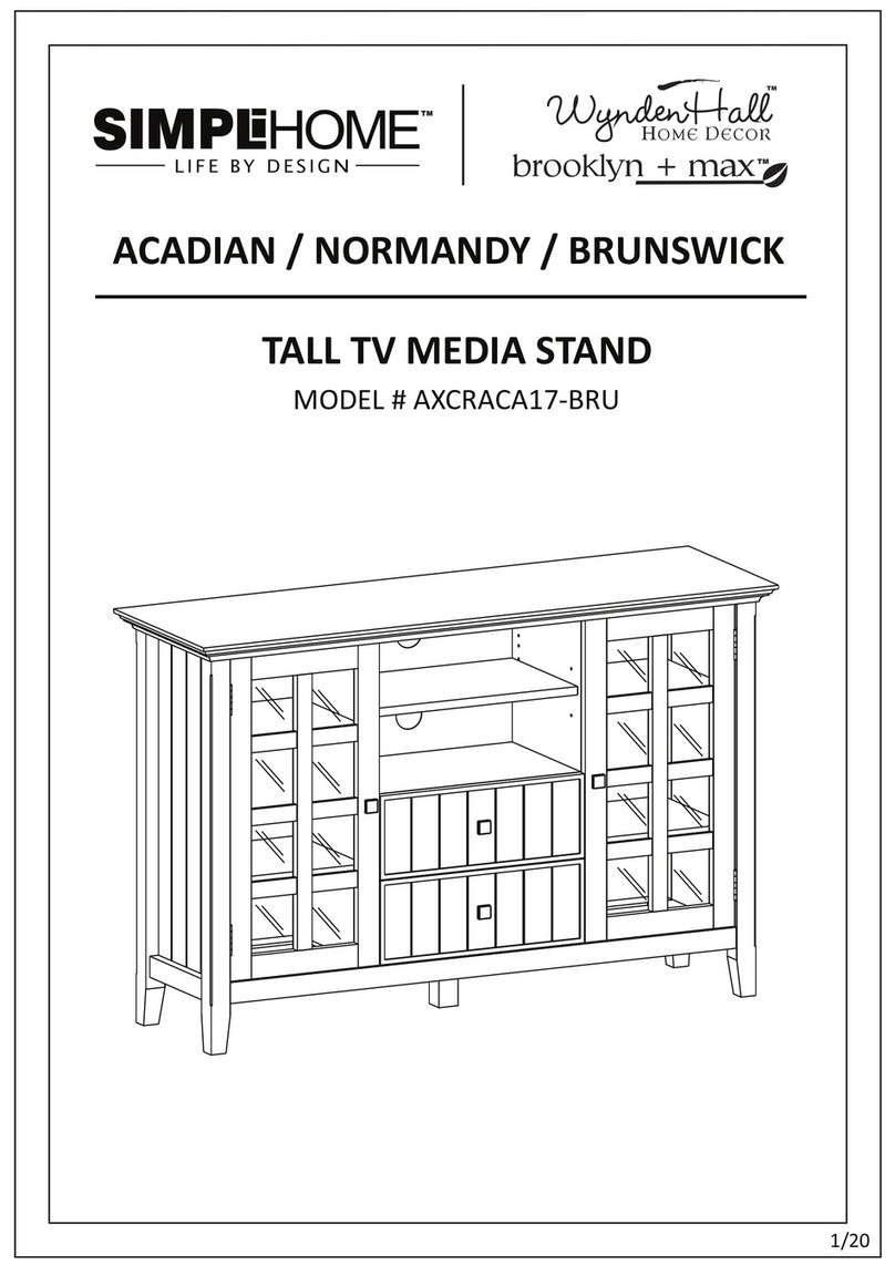 Simpli Home WyndenHall brooklyn+max AXCRACA17-BRU User manual Simpli Home WyndenHall brooklyn+max AXCRACA17-BRU User manual