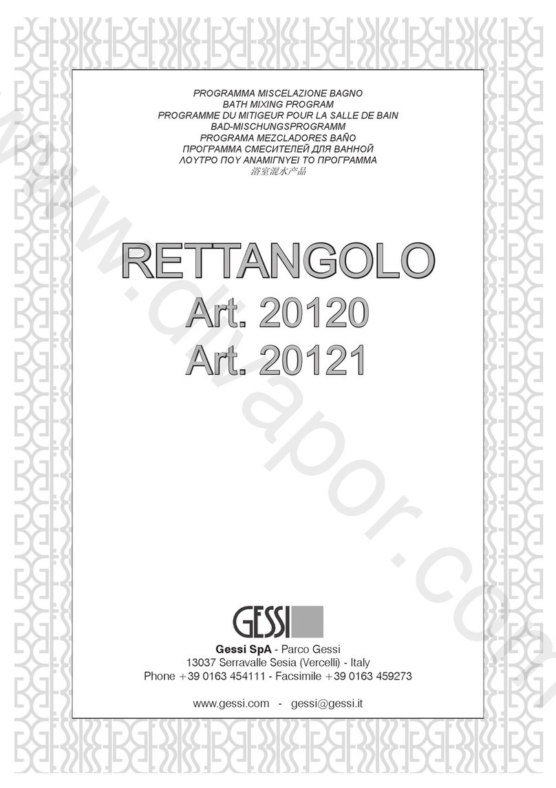 Gessi RETTANGOLO 20120 Bath Mixing Program