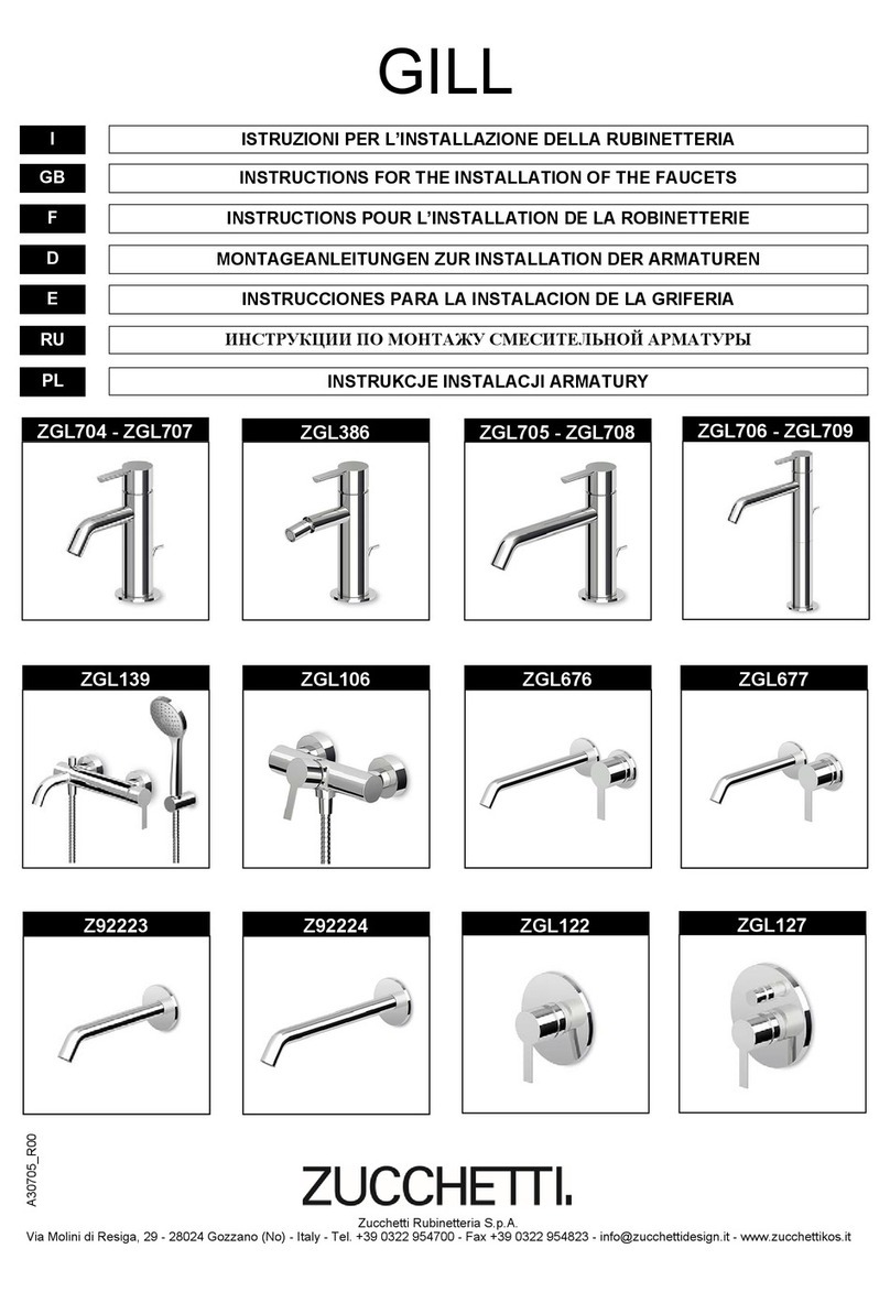 ZUCCHETTI GILL ZGL706 Instruction for the installation