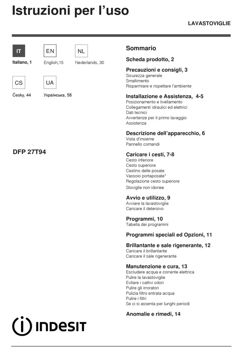 Indesit DFP 27T94 operating instructions