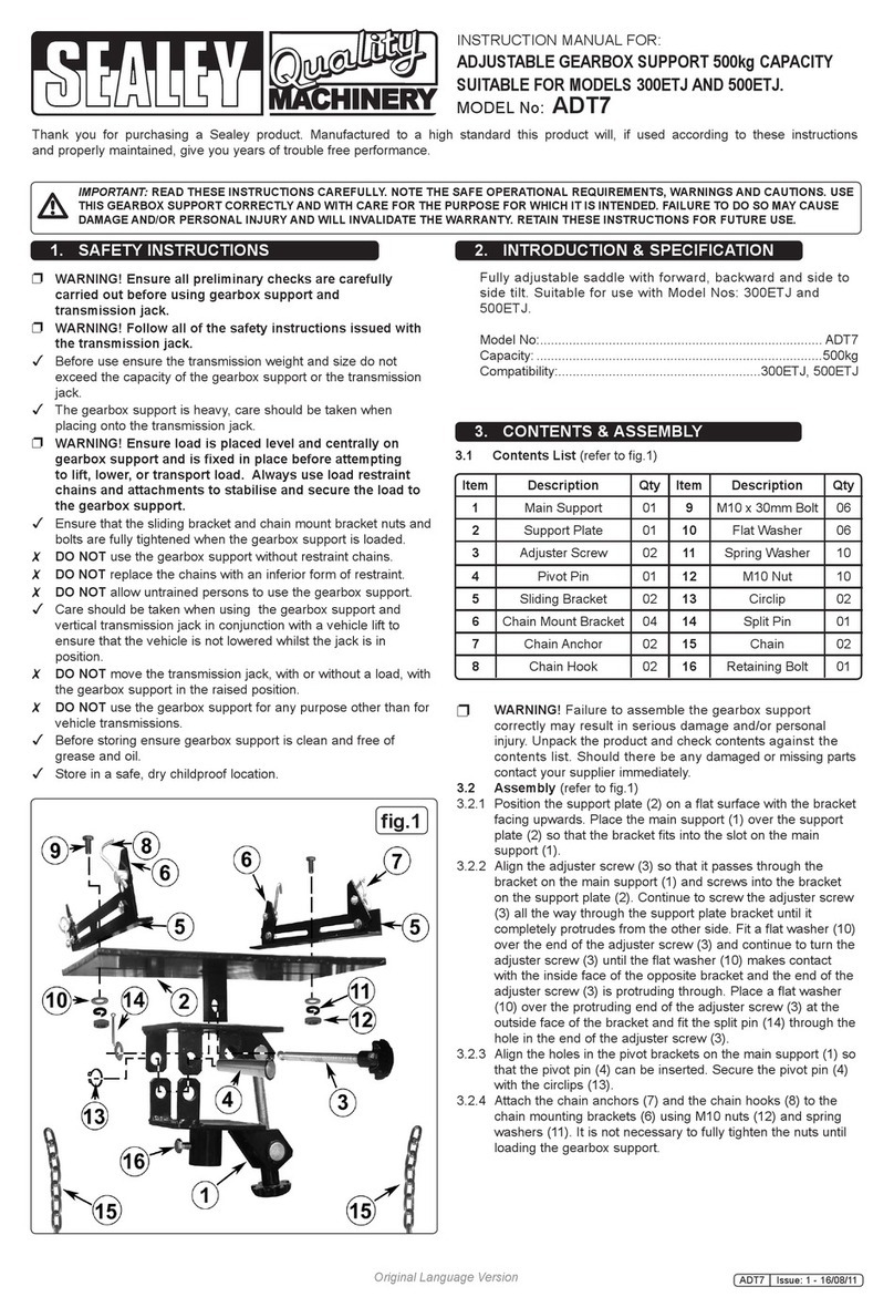 Sealey ADT7 instruction manual