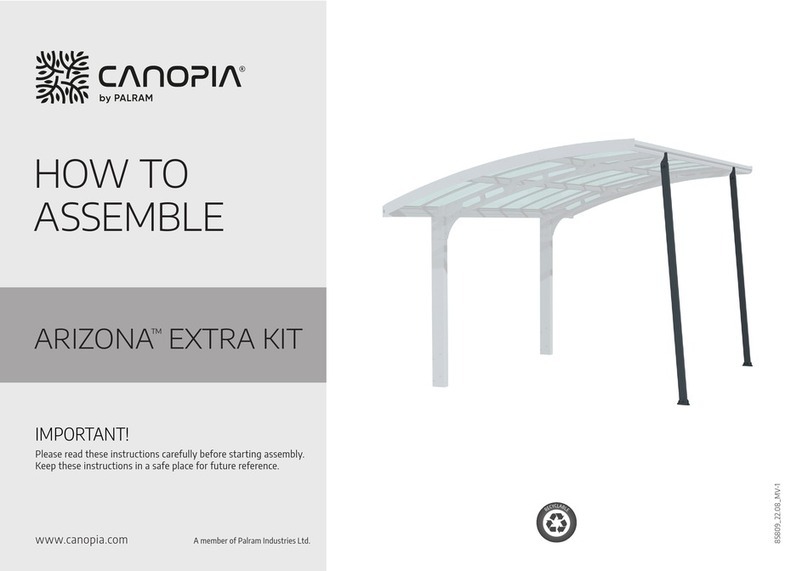 Palram CANOPIA ARIZONA EXTRA KIT Assembly instructions