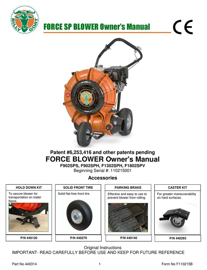 Billy Goat F902SPS owner's manual