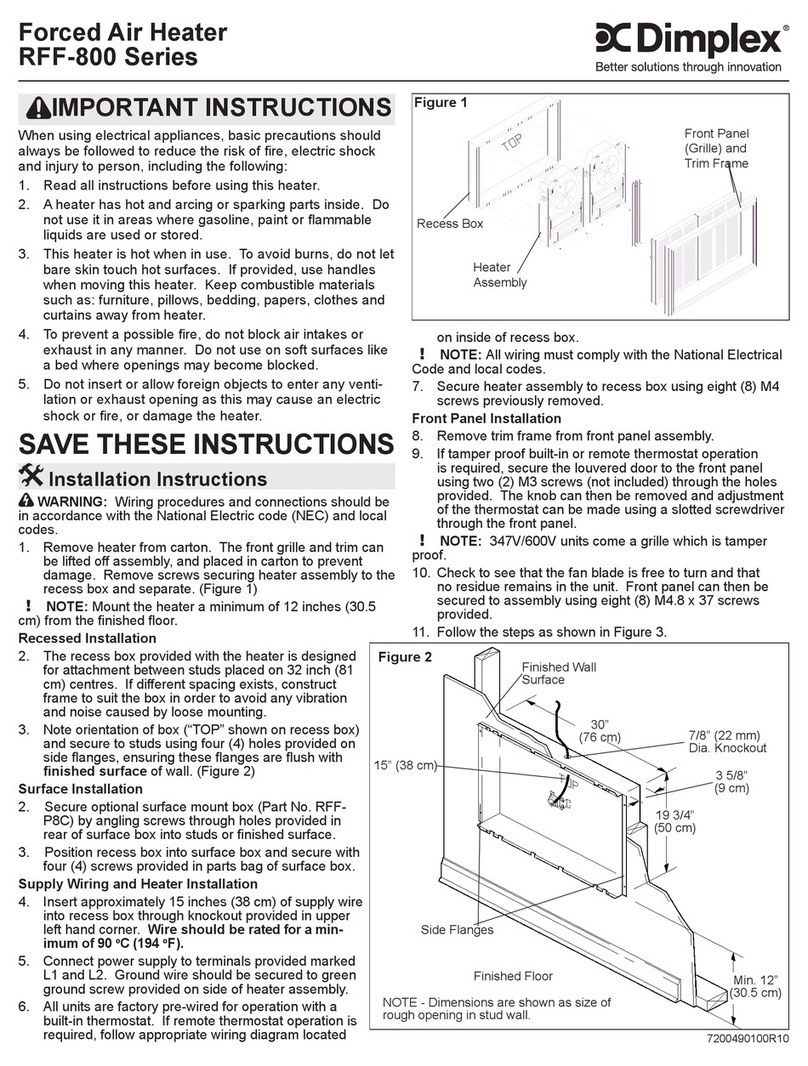 Dimplex RFF-800 Series User manual